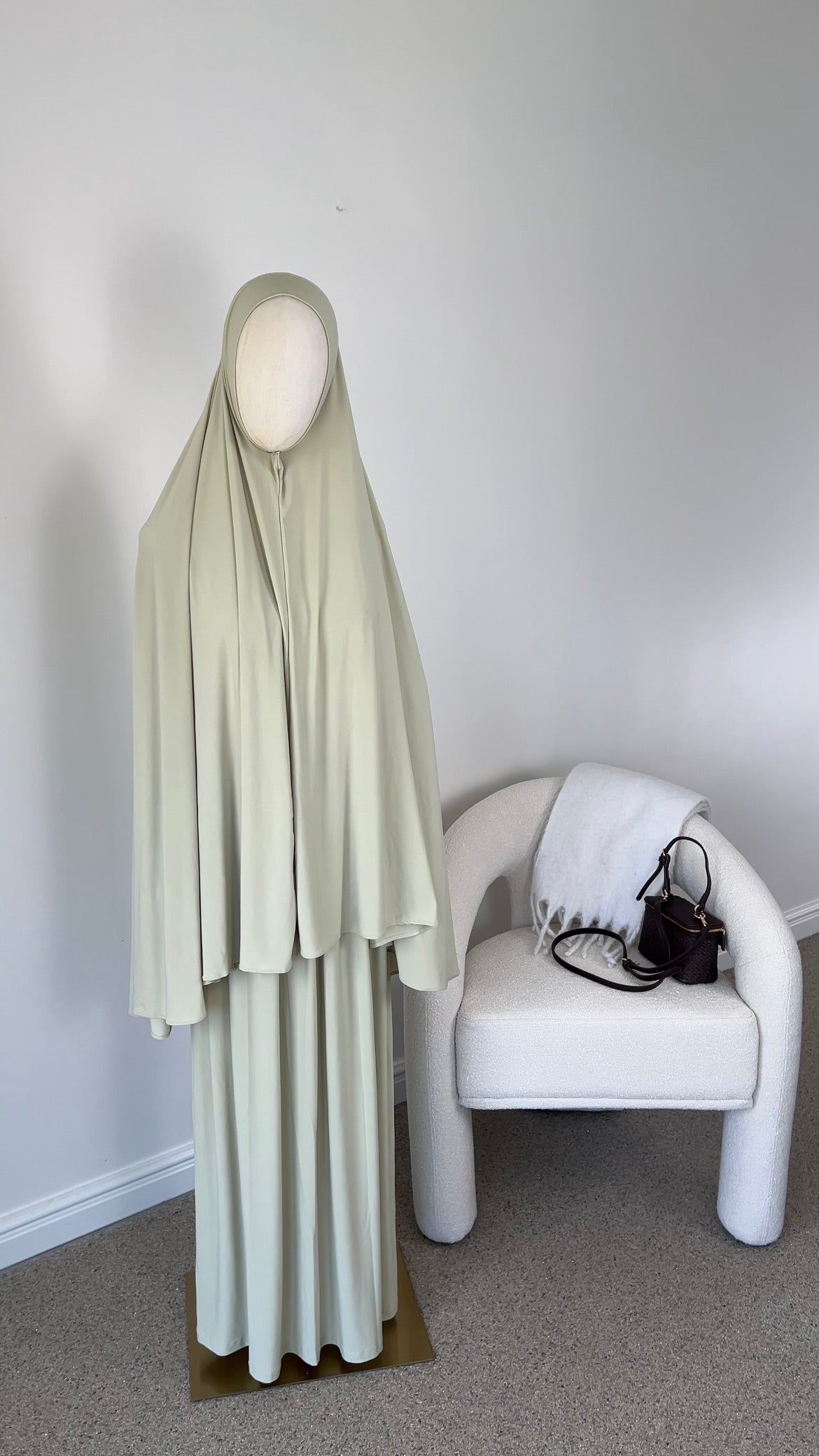 SKIRT KHIMAR SET SAGE GREEN