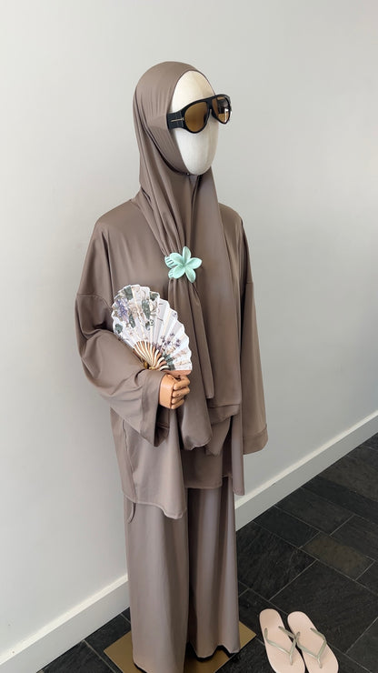 BURKINI 3 PIECE TAUPE