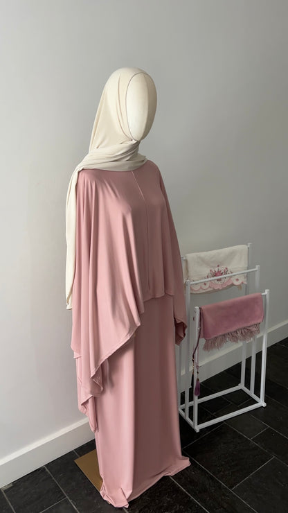 JERSEY CAPE SET PINK