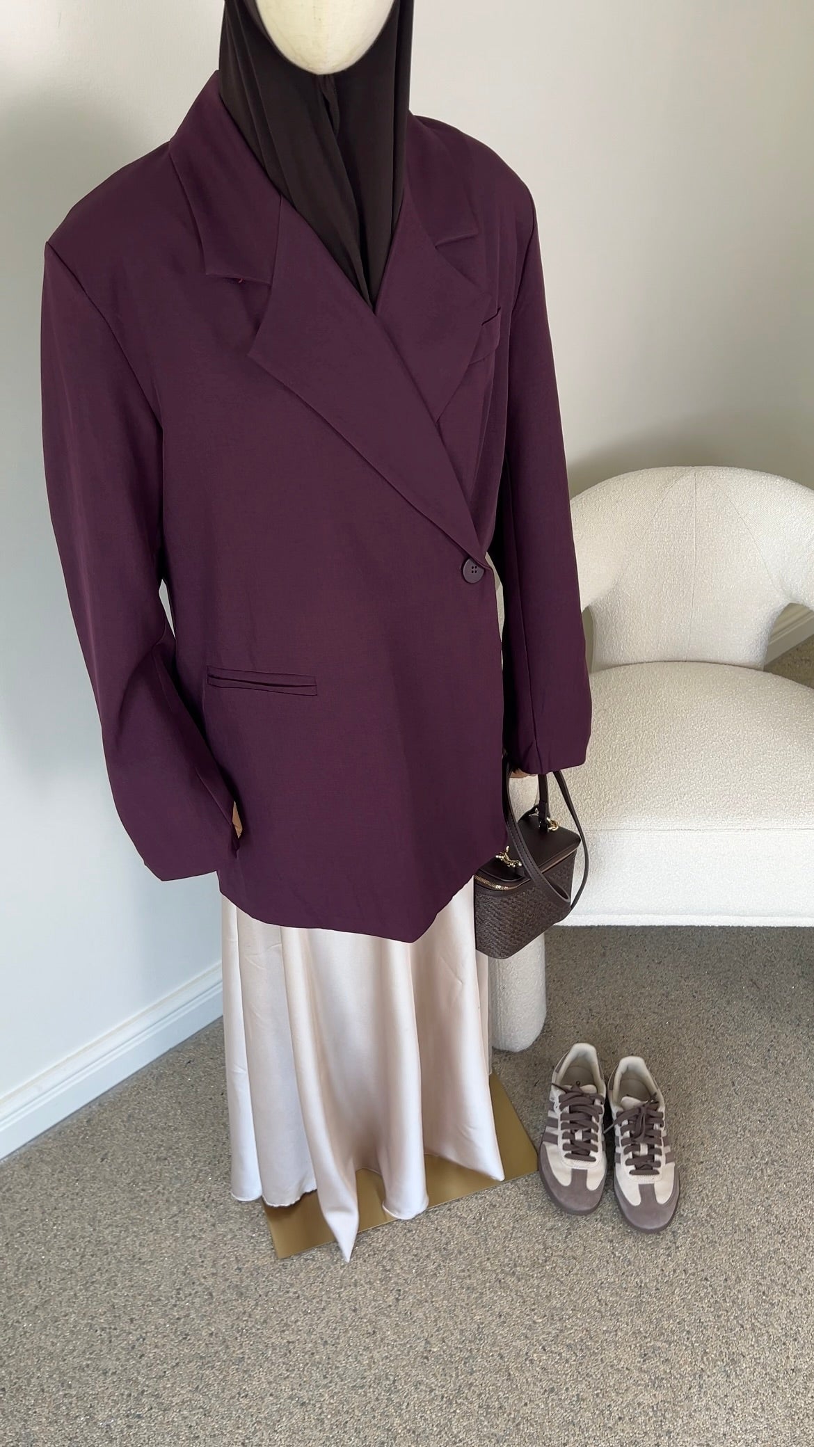 BUTTON BLAZER CHERRY
