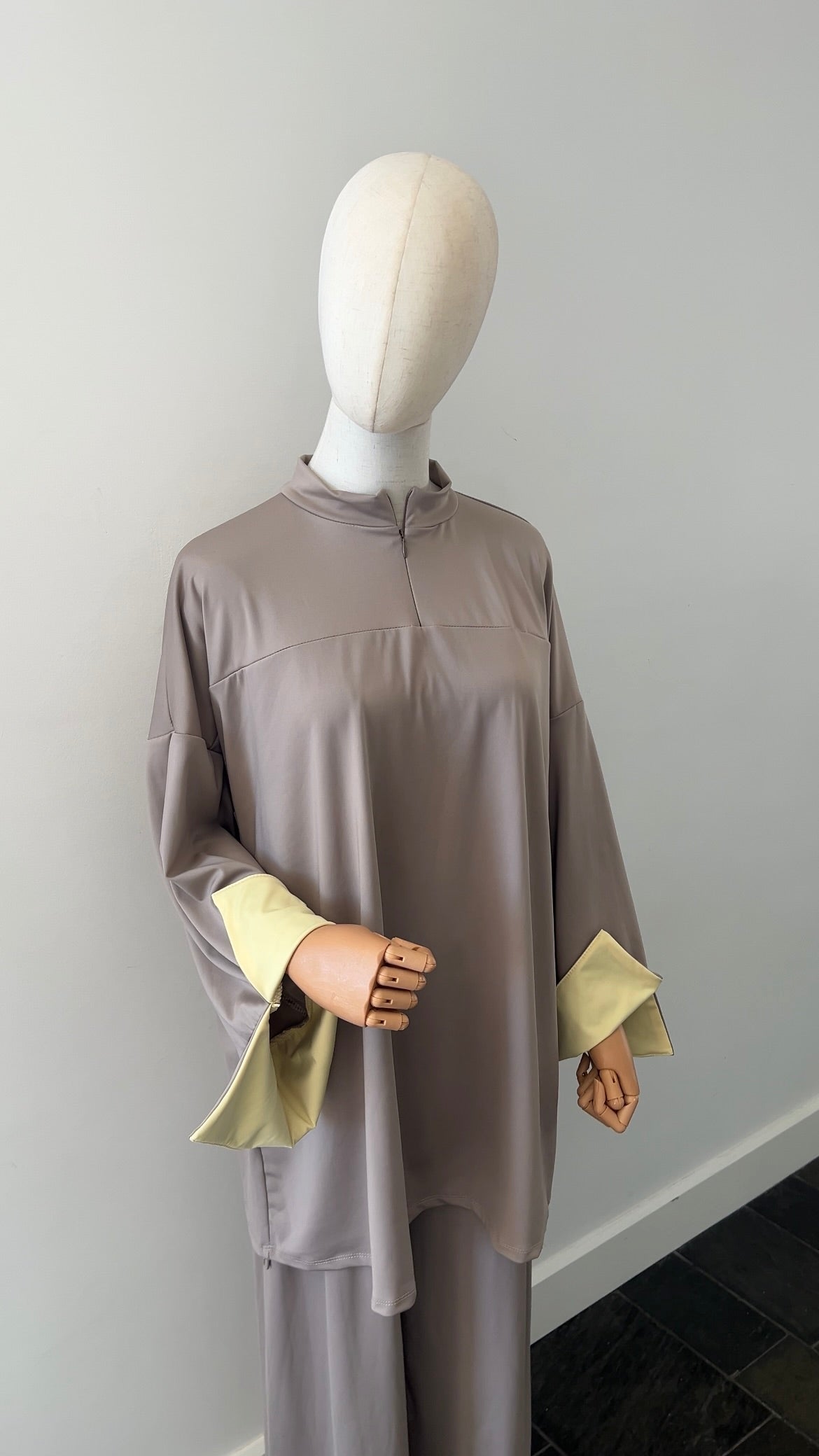 SLEEVE BURKINI LIGHT TAUPE/YELLOW