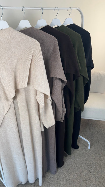 PONCHO ABAYA BEIGE