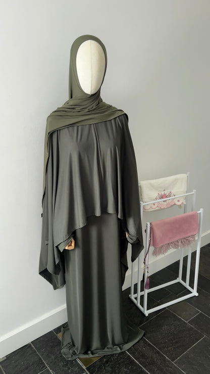 JERSEY CAPE SET KHAKI