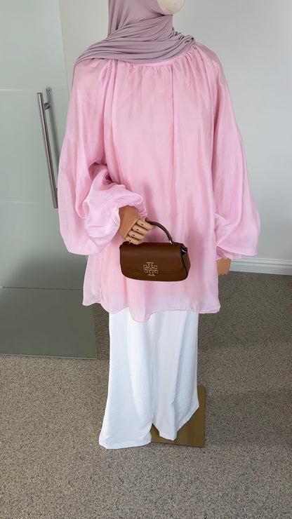 CLOUD TOP COTTON PINK (double lined, not see through)