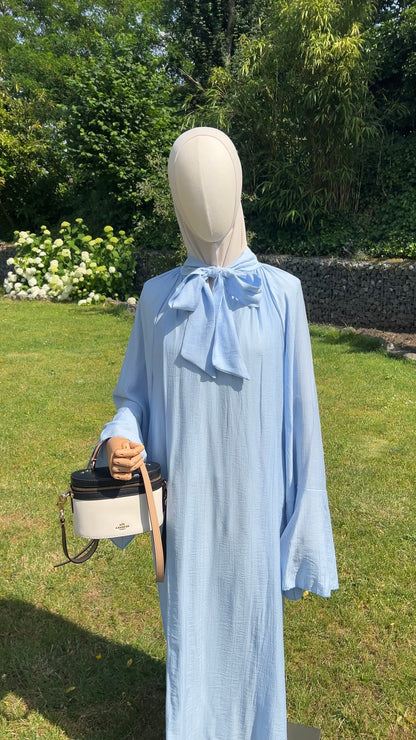 AIRY TIE DRESS BABY BLUE