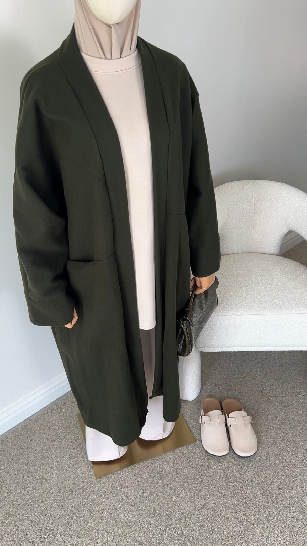OVERSIZED COAT KHAKI