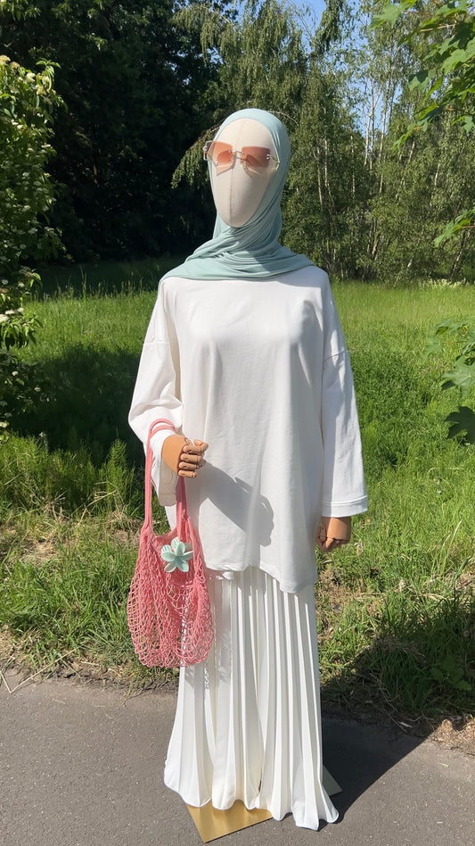 PLISSÉ SKIRT WHITE