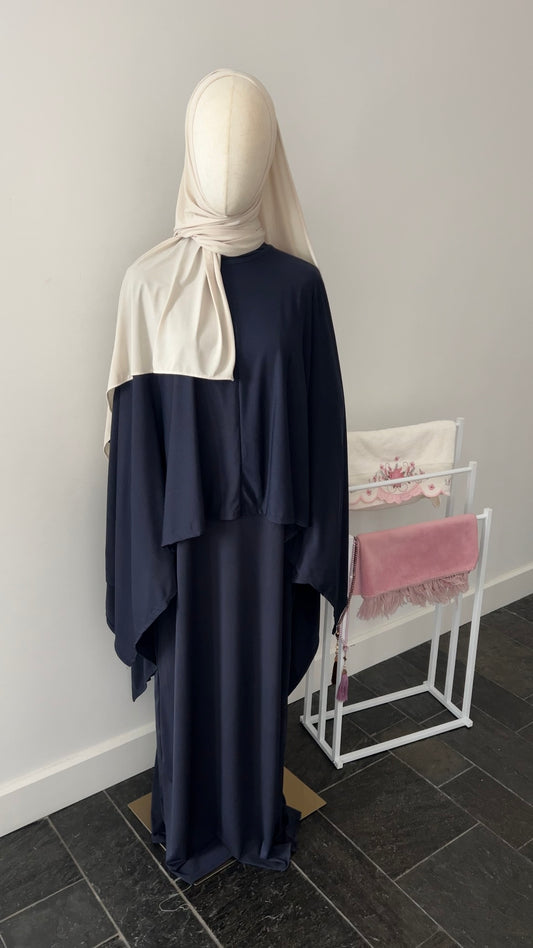 JERSEY CAPE SET NAVY
