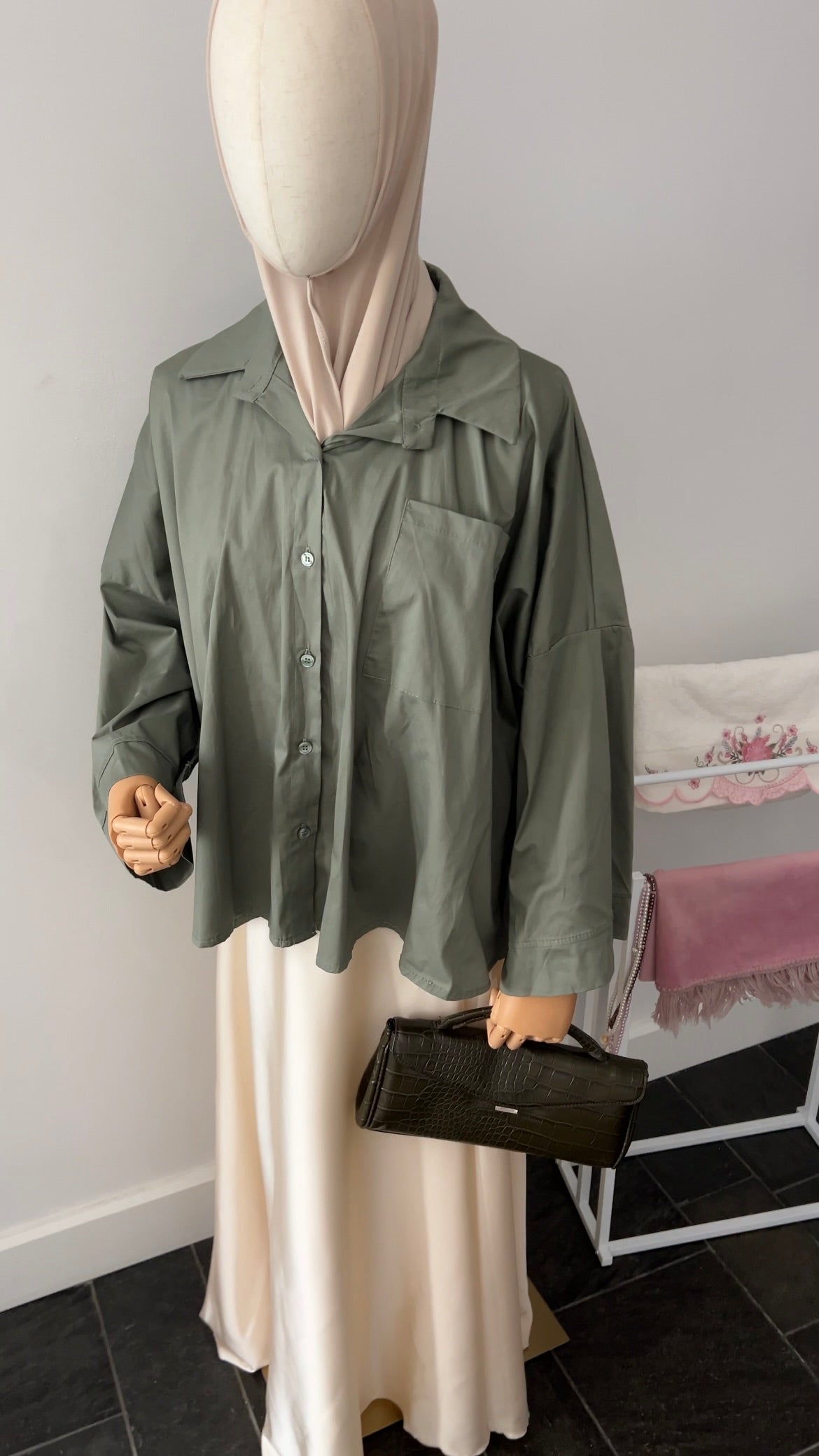 OVERSIZED SHIRT KHAKI