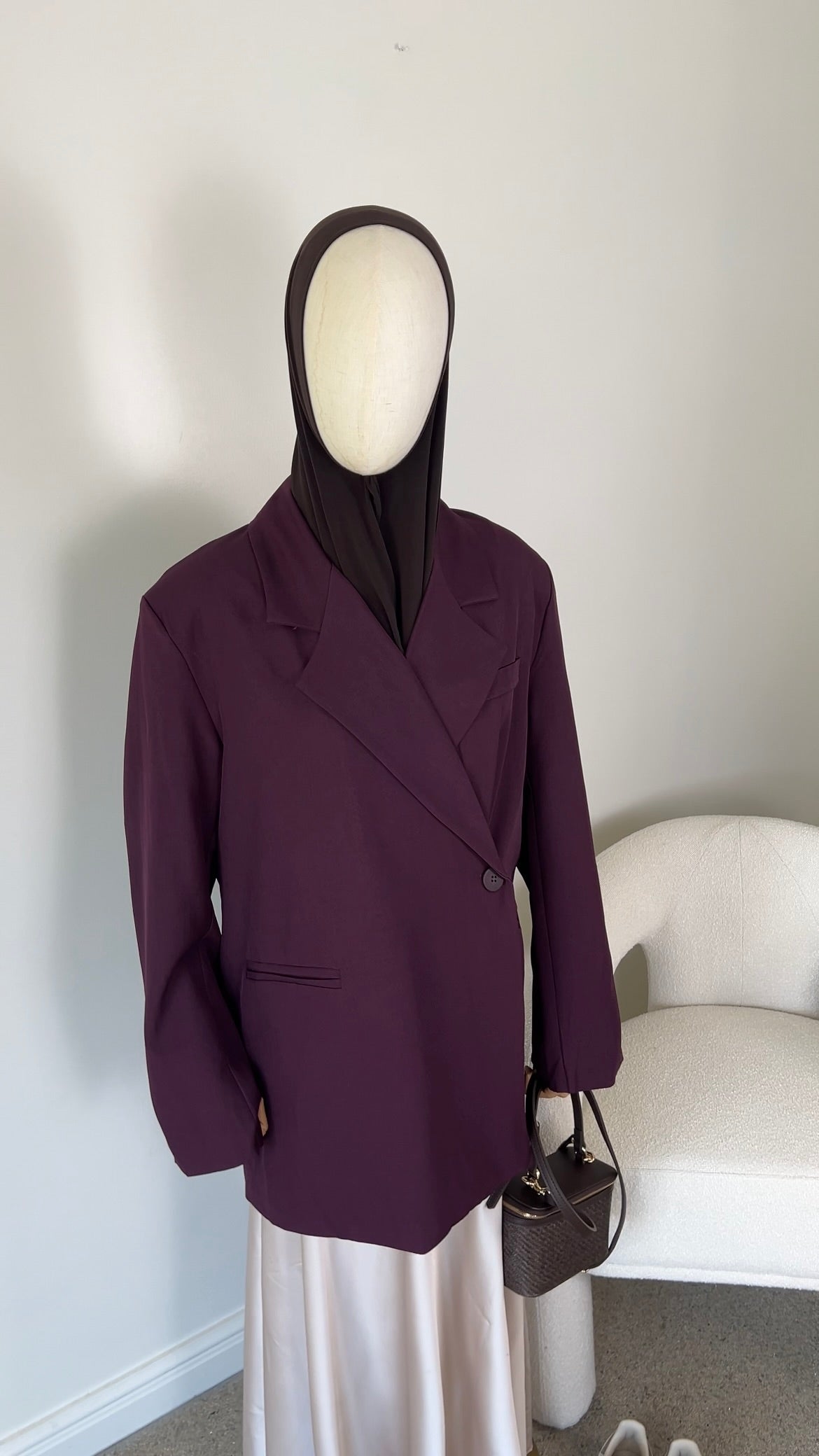 BUTTON BLAZER CHERRY