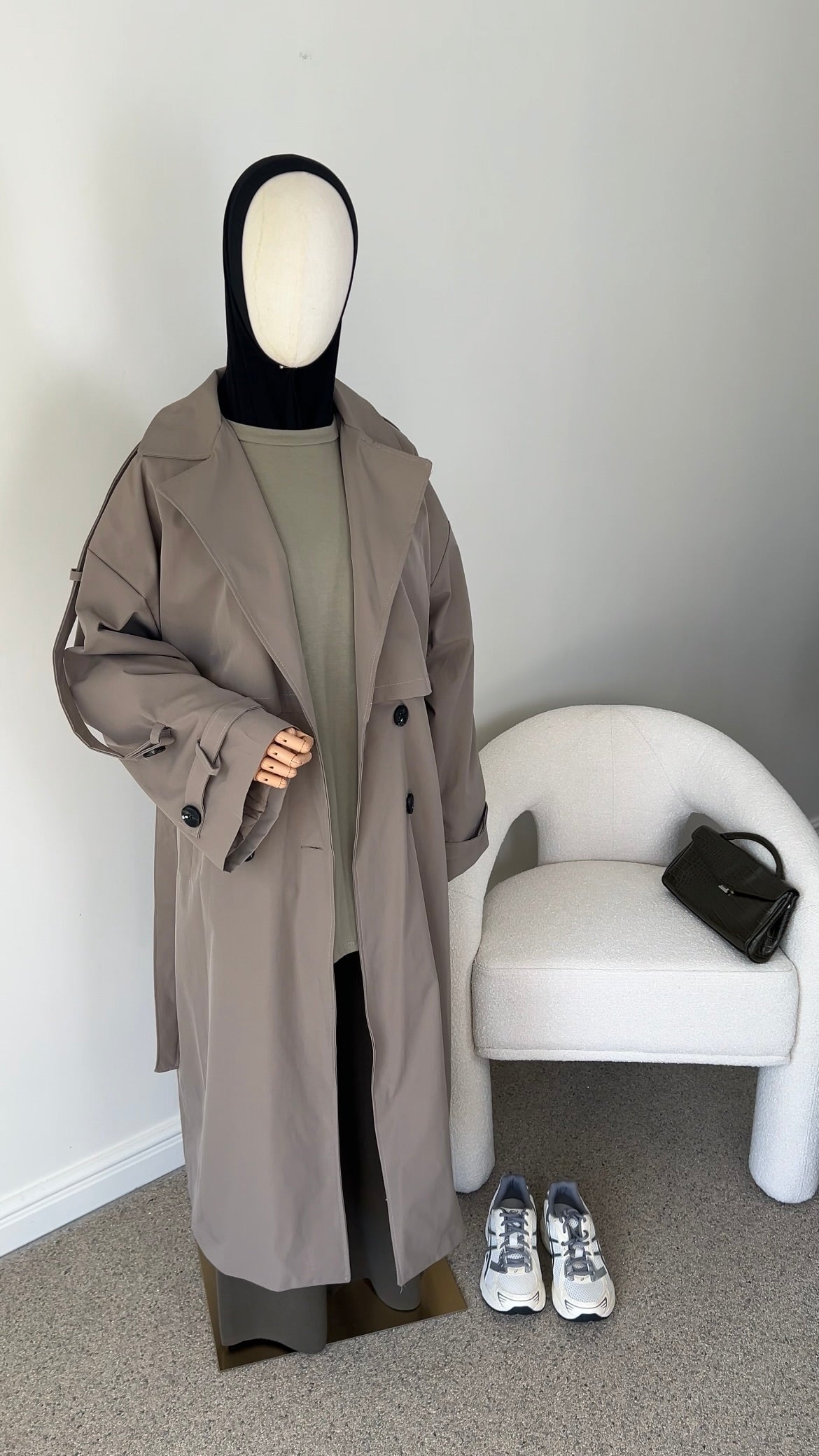 PREMIUM TRENCH COAT TAUPE