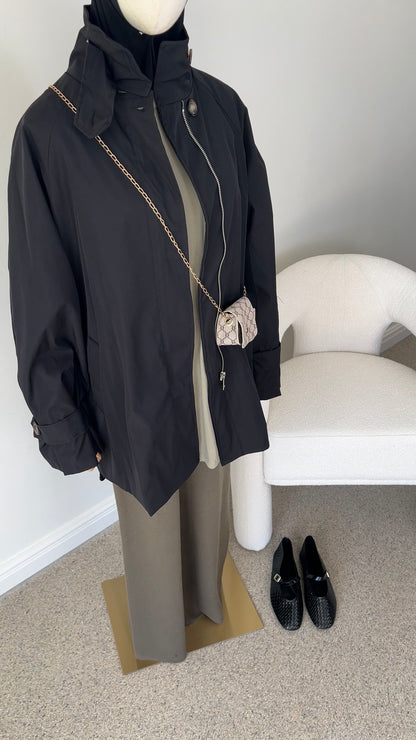 TRENCH COAT MIDI BLACK