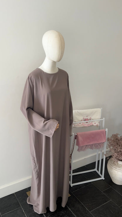 LACE KHIMAR SET TAUPE