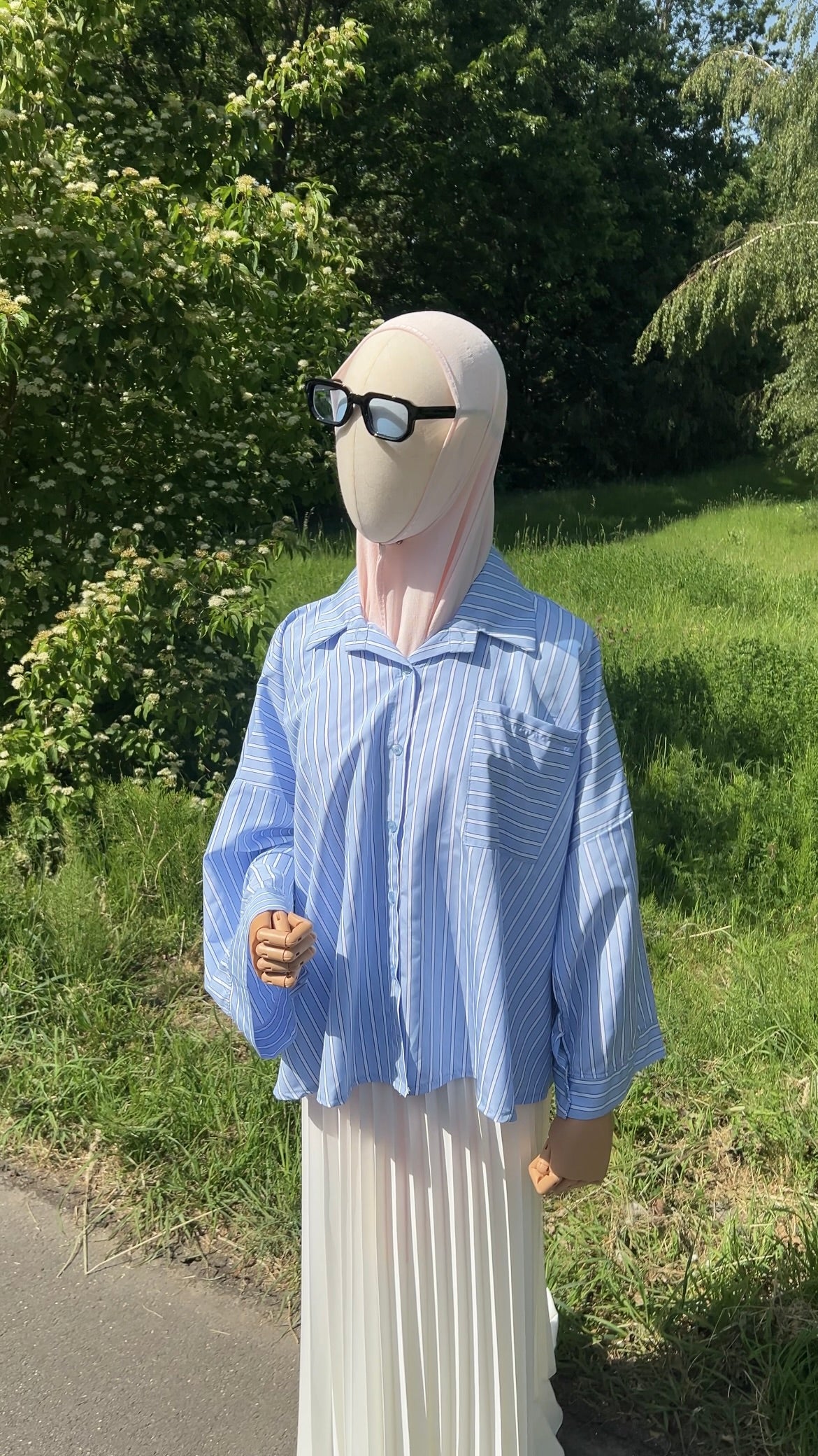 STRIPED SHIRT WHITE/BLUE