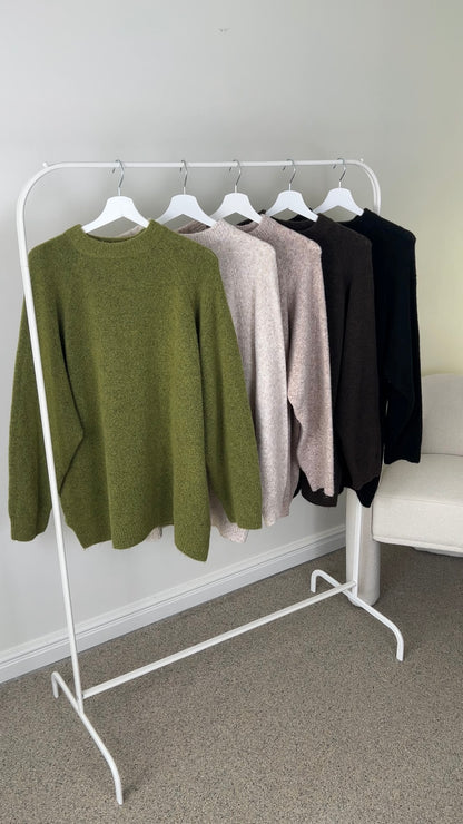 KNIT SWEATER OLIVE (RESTOCKING SOON)