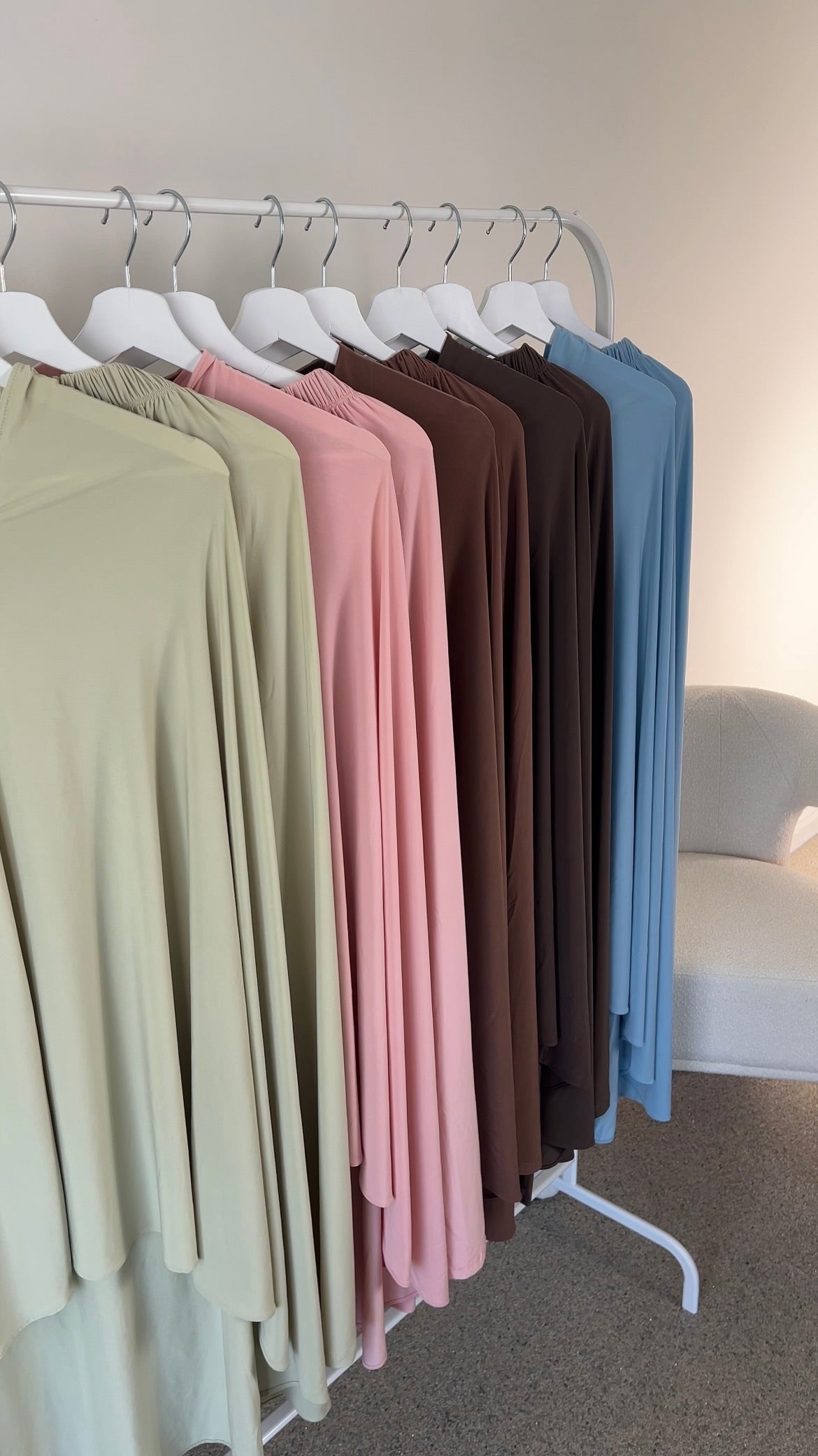 SKIRT KHIMAR SET DARK BROWN
