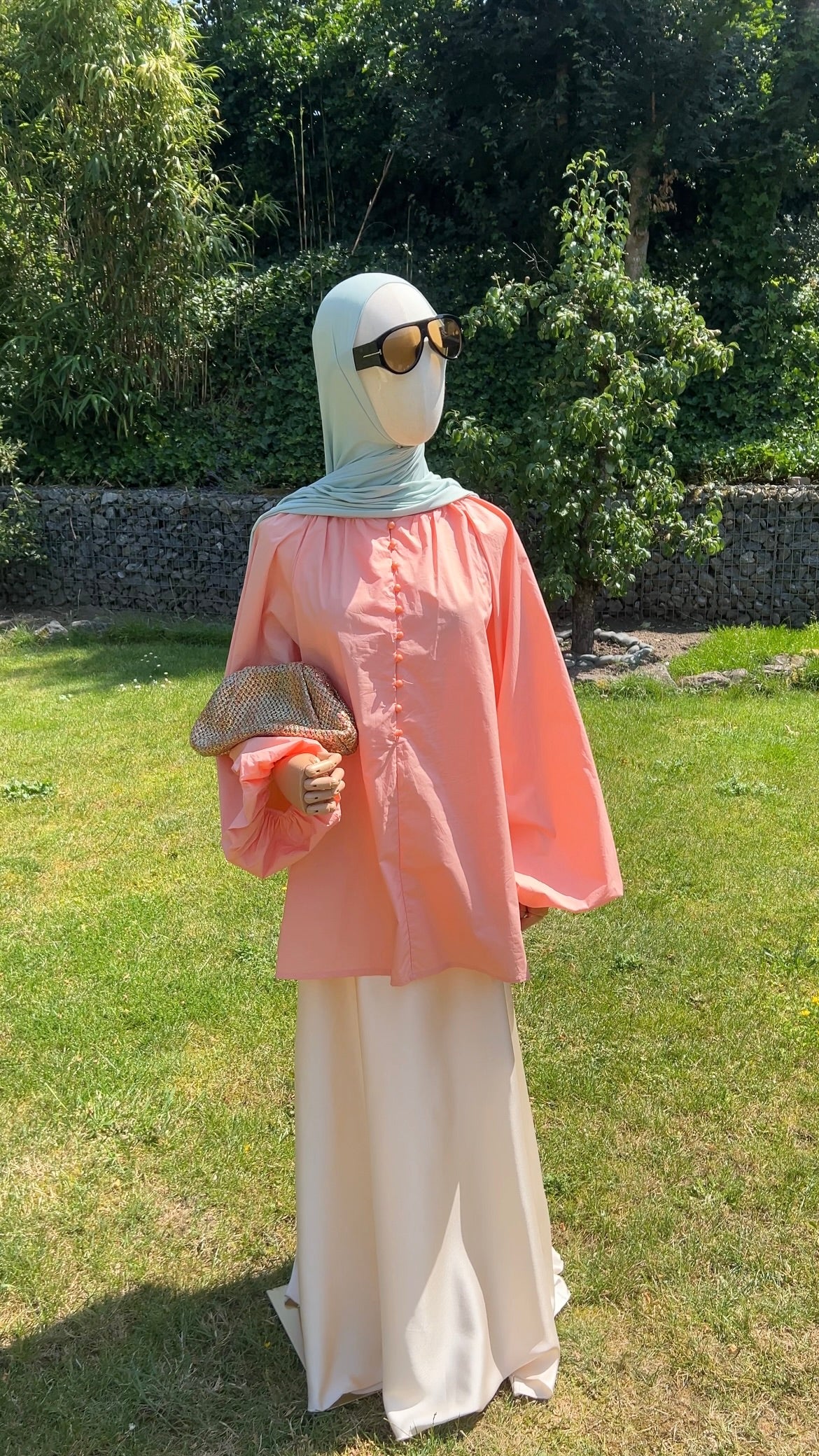 COTTON PUFF TOP PEACH