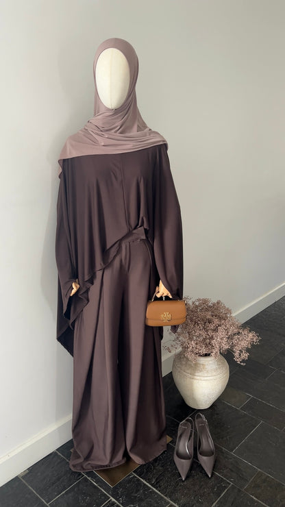 DRAPED TROUSERS DARK BROWN (TALL PROOF)