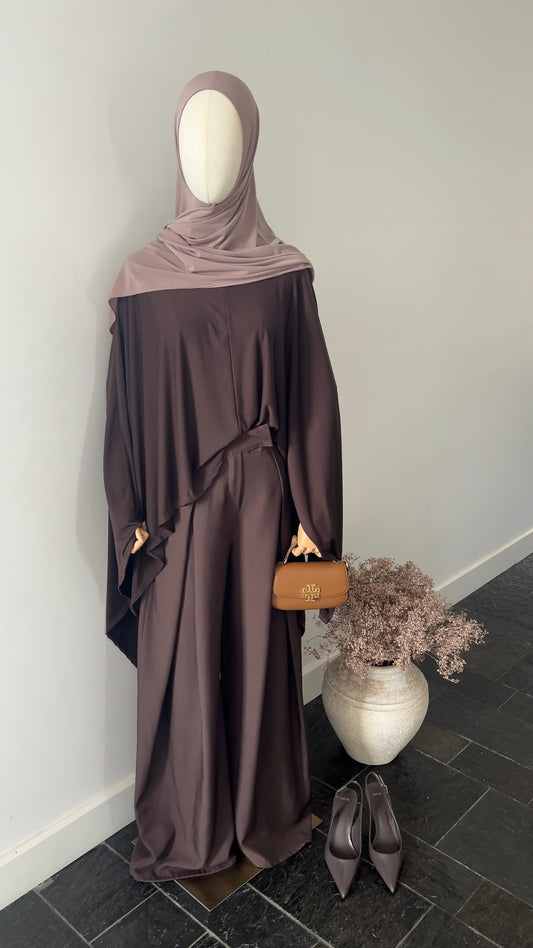 DRAPED TROUSERS DARK BROWN (TALL PROOF)