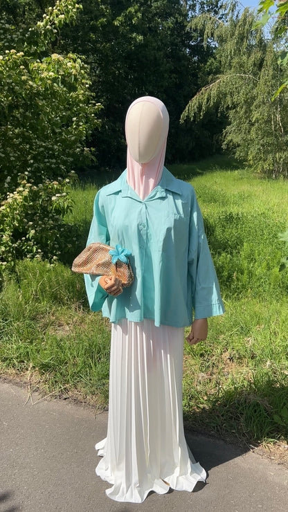 OVERSIZED SHIRT AQUA
