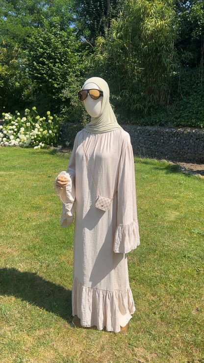 AIRY DRESS BEIGE