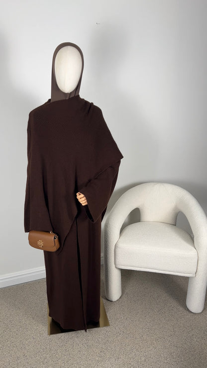 PONCHO ABAYA BROWN
