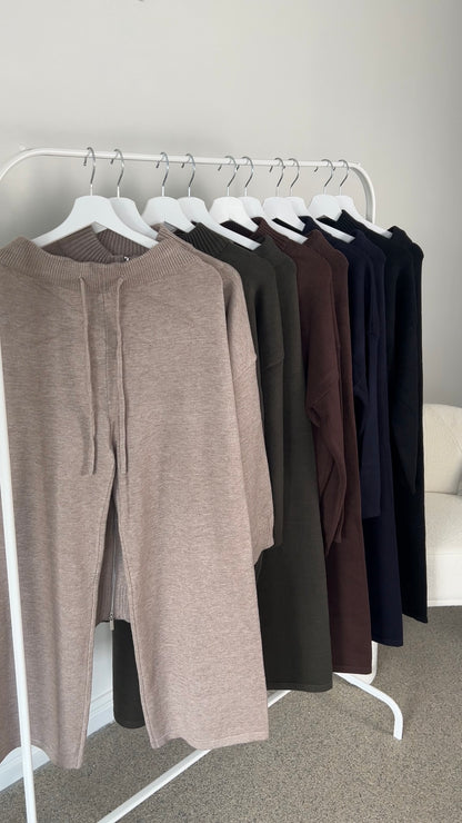 ZIP KNITTED SET TAUPE