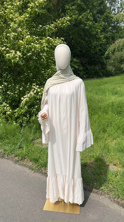 AIRY DRESS LIGHT BEIGE (RESTOCKING SOON)