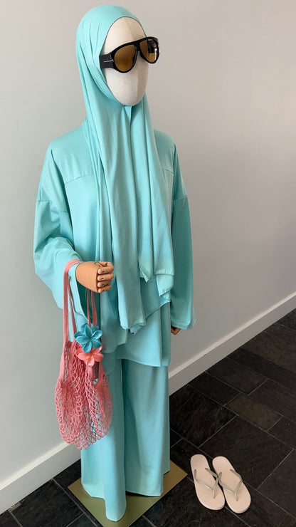 ZIP BURKINI AQUA