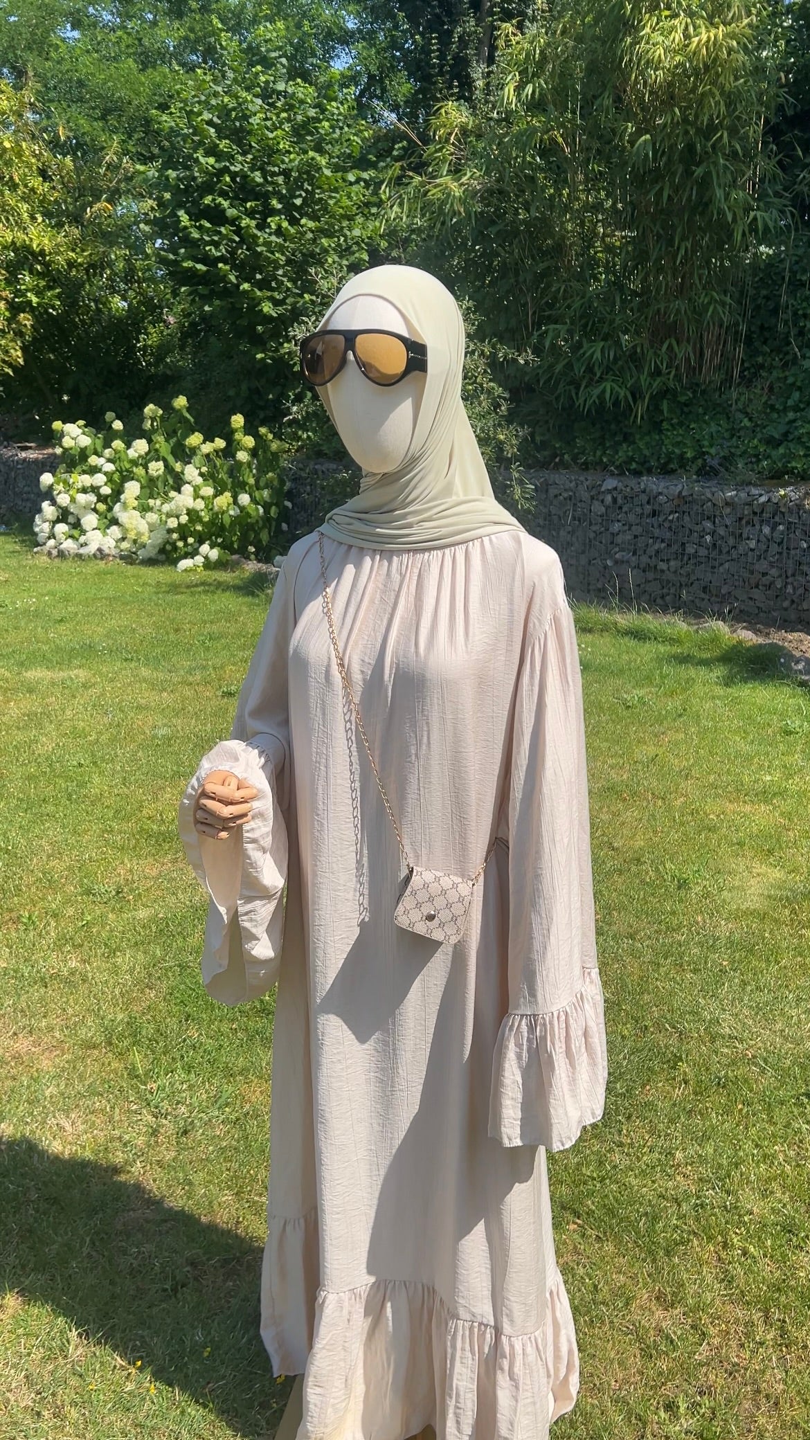 AIRY DRESS BEIGE