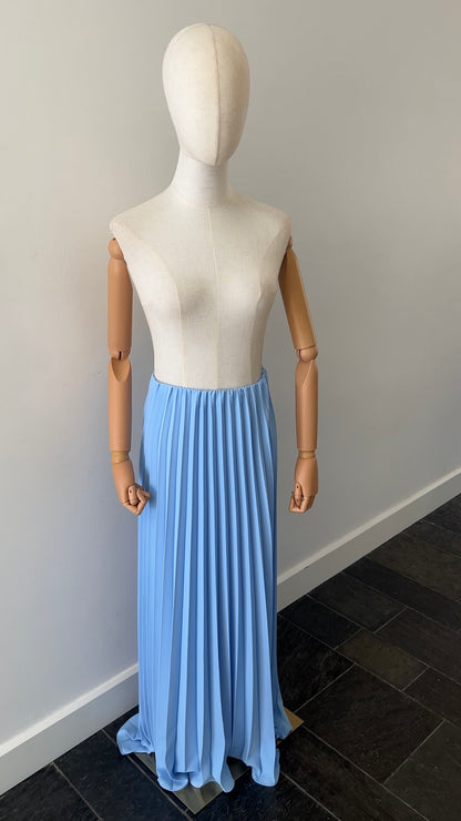 PLISSÉ SKIRT BLUE