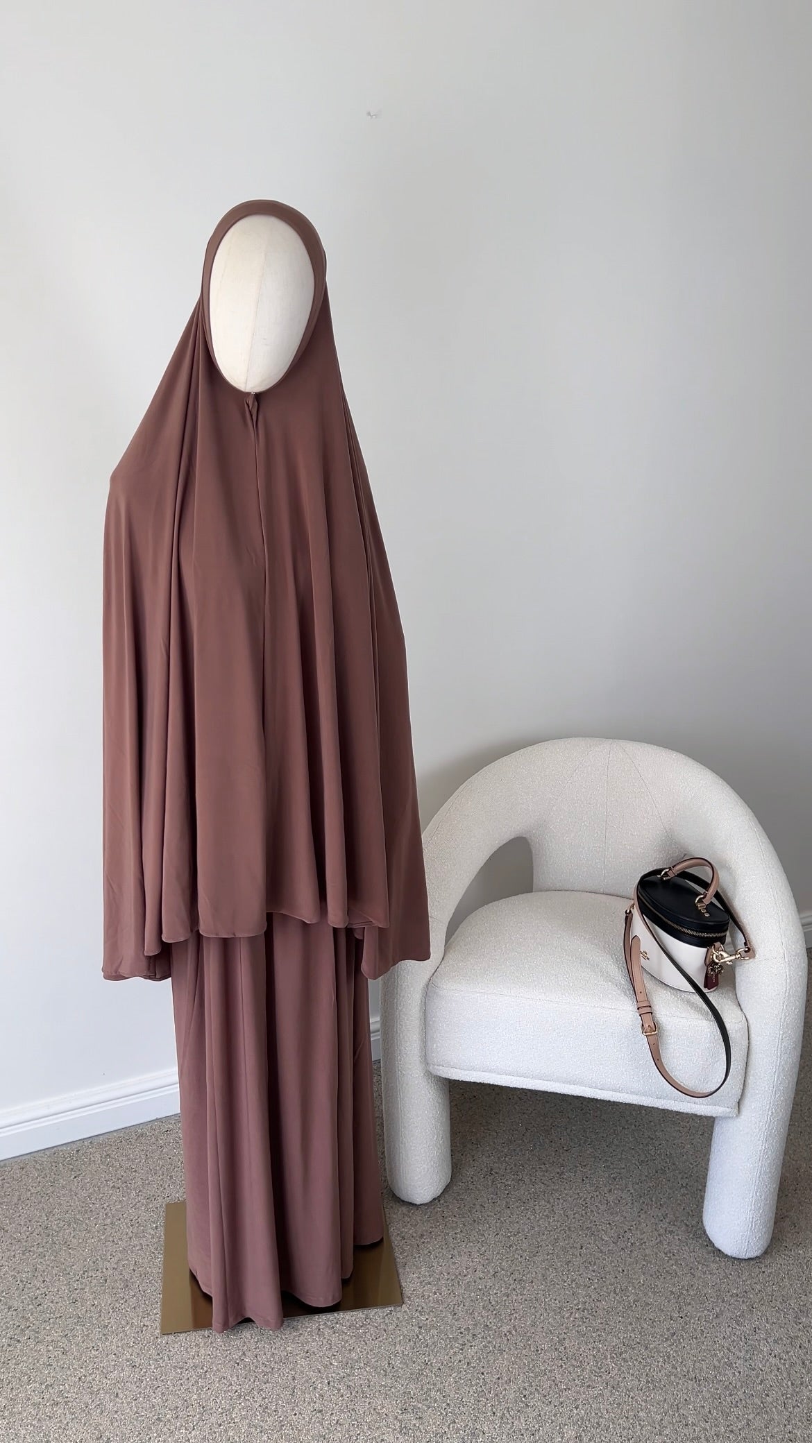 SKIRT KHIMAR SET WARM BROWN