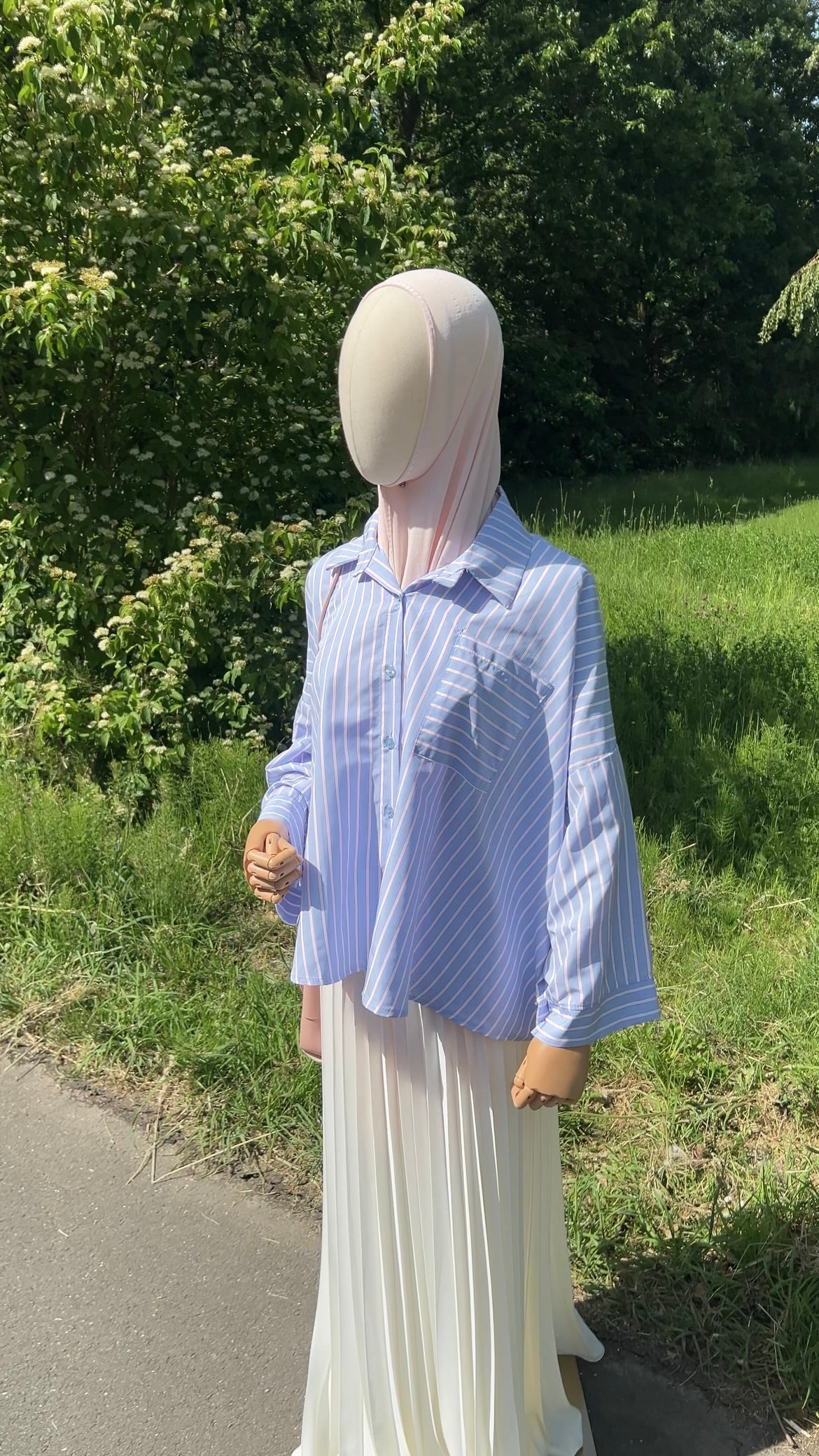STRIPED SHIRT PINK/BLUE