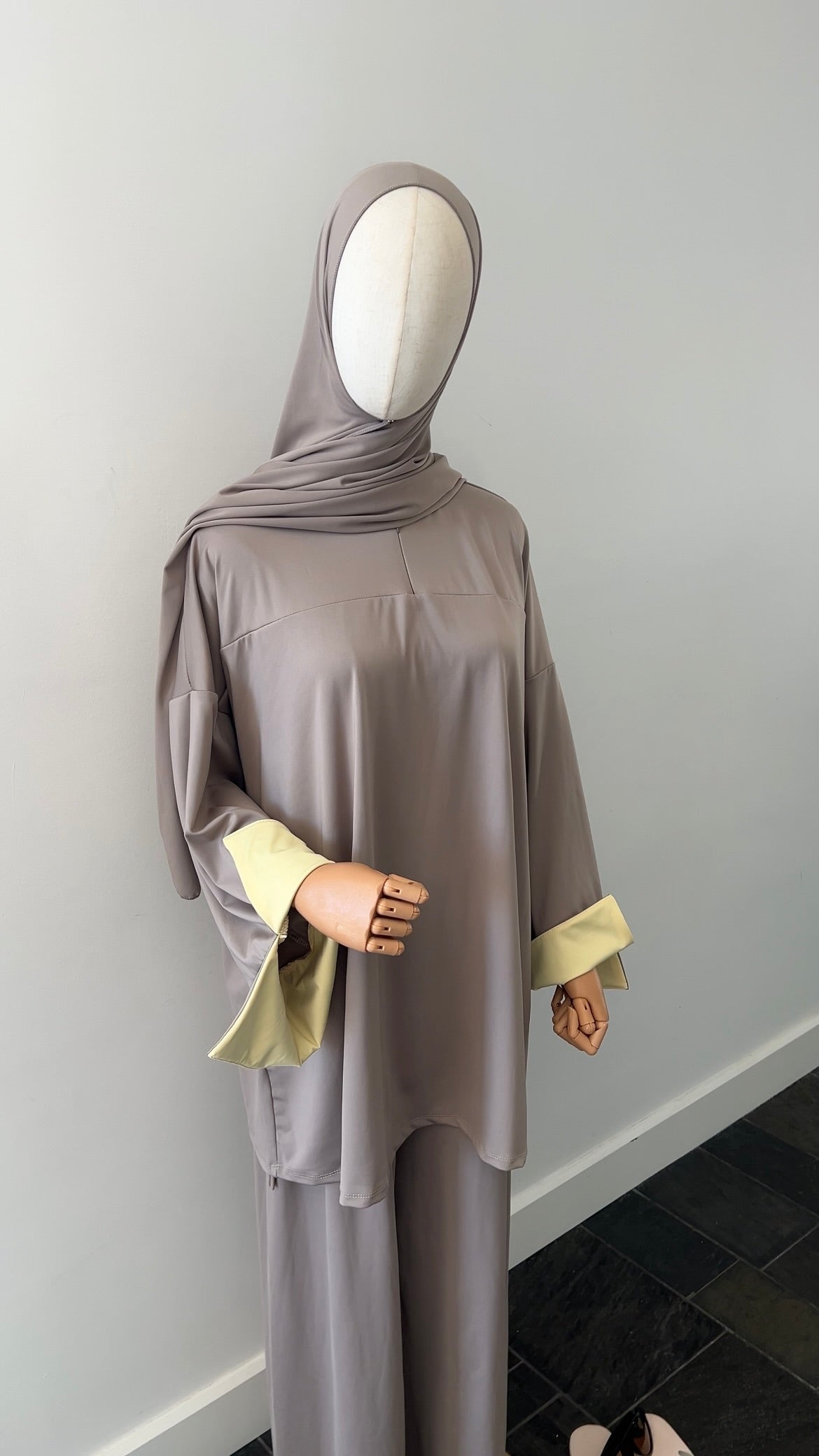 SLEEVE BURKINI LIGHT TAUPE/YELLOW
