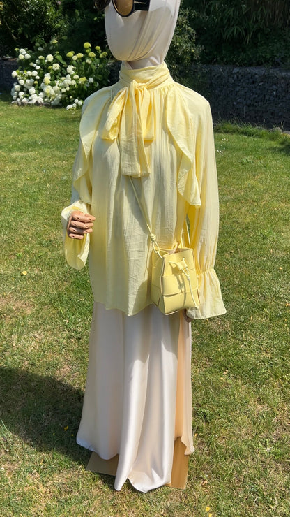 AIRY RUFFLE TOP YELLOW
