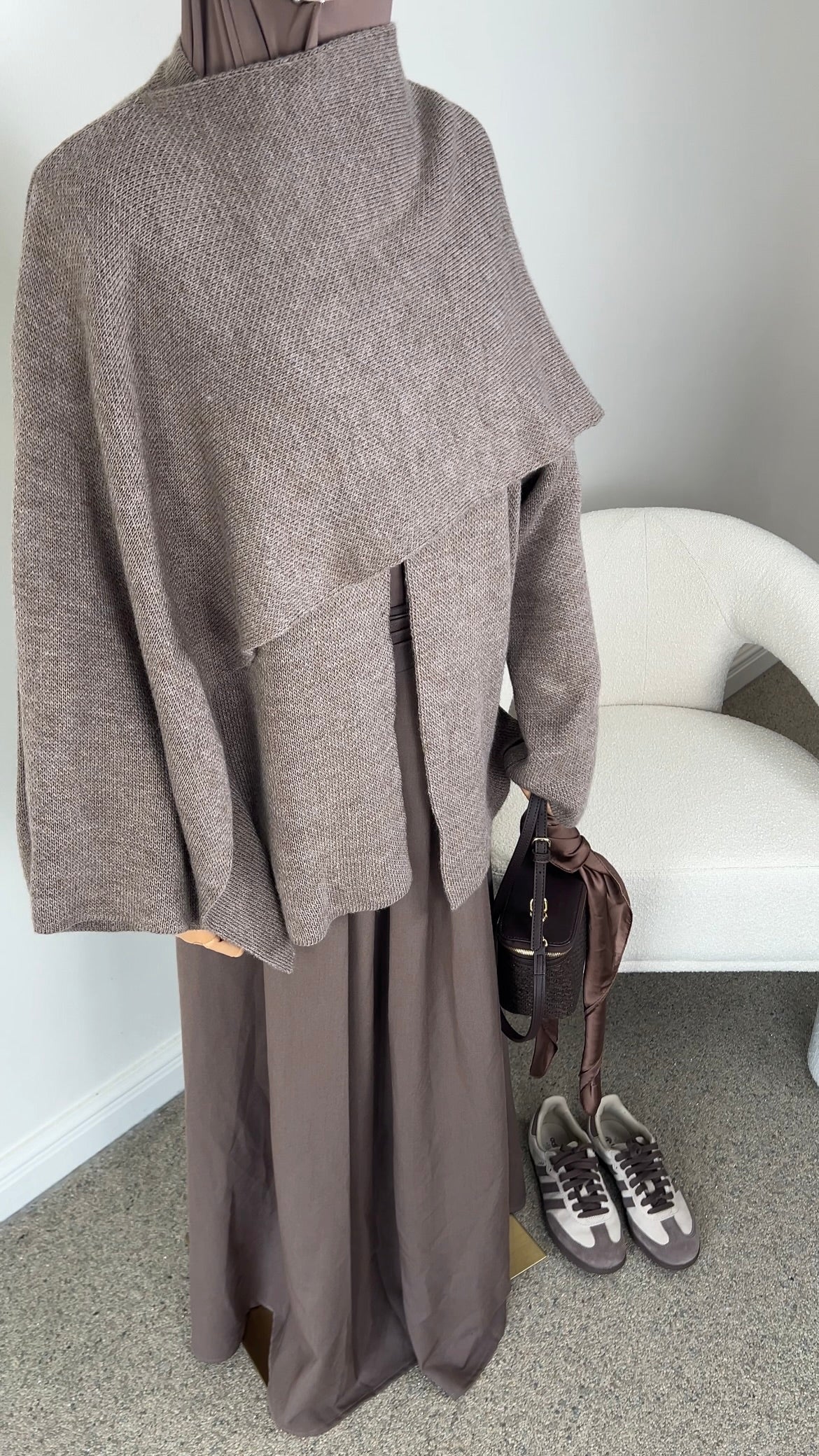 MAXI SKIRT TAUPE