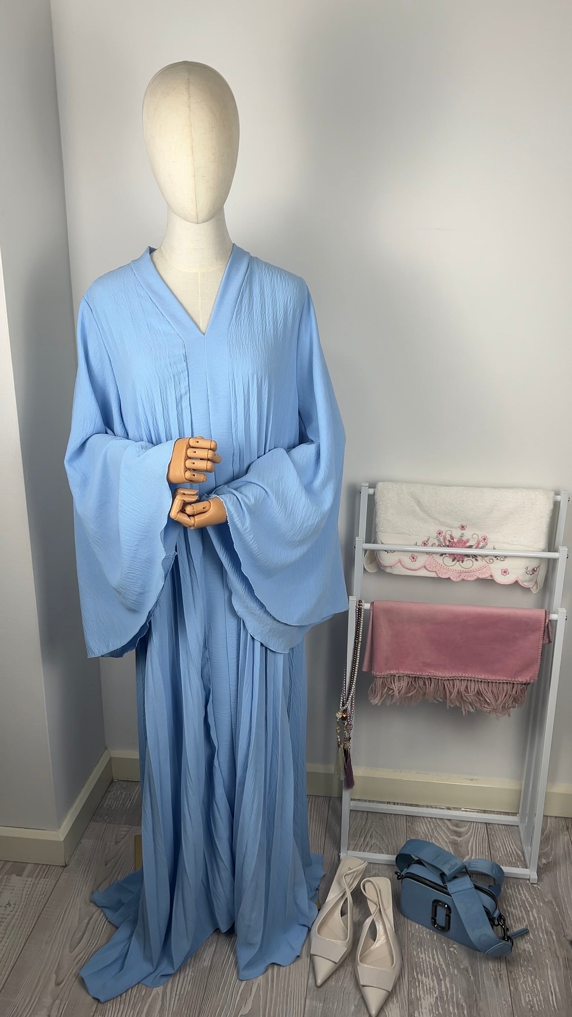 BABYBLUE PLEATED DRESS