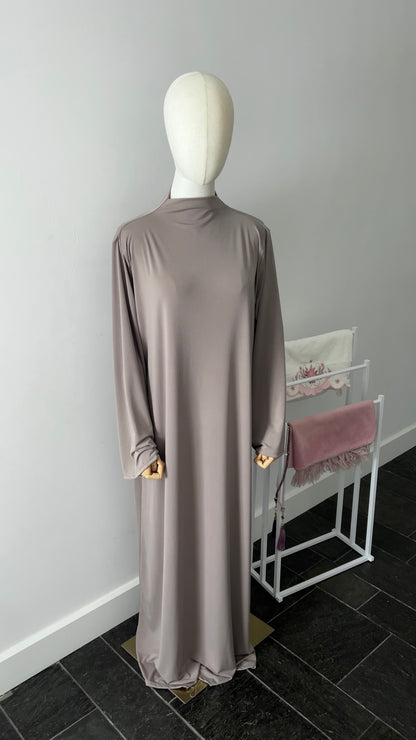 JERSEY CAPE SET TAUPE