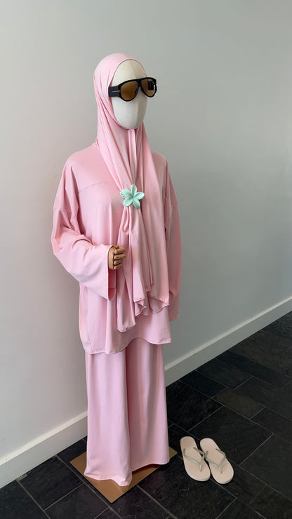 ZIP BURKINI BABY PINK