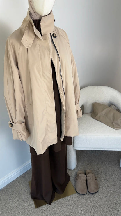 MID TRENCH COAT BEIGE