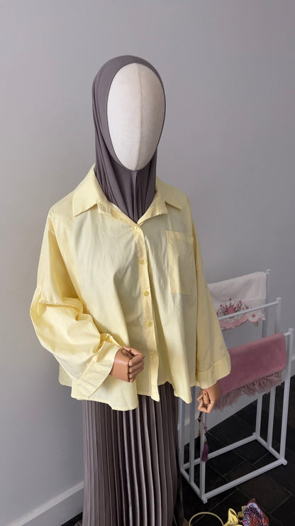 OVERSIZED SHIRT BUTTER YELLOW