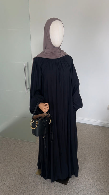 SOFT VISCOSE ABAYA BLACK