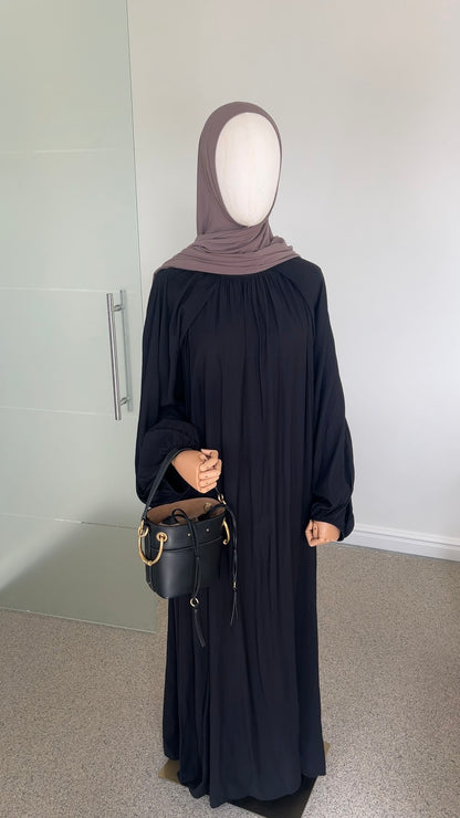 SOFT VISCOSE ABAYA BLACK
