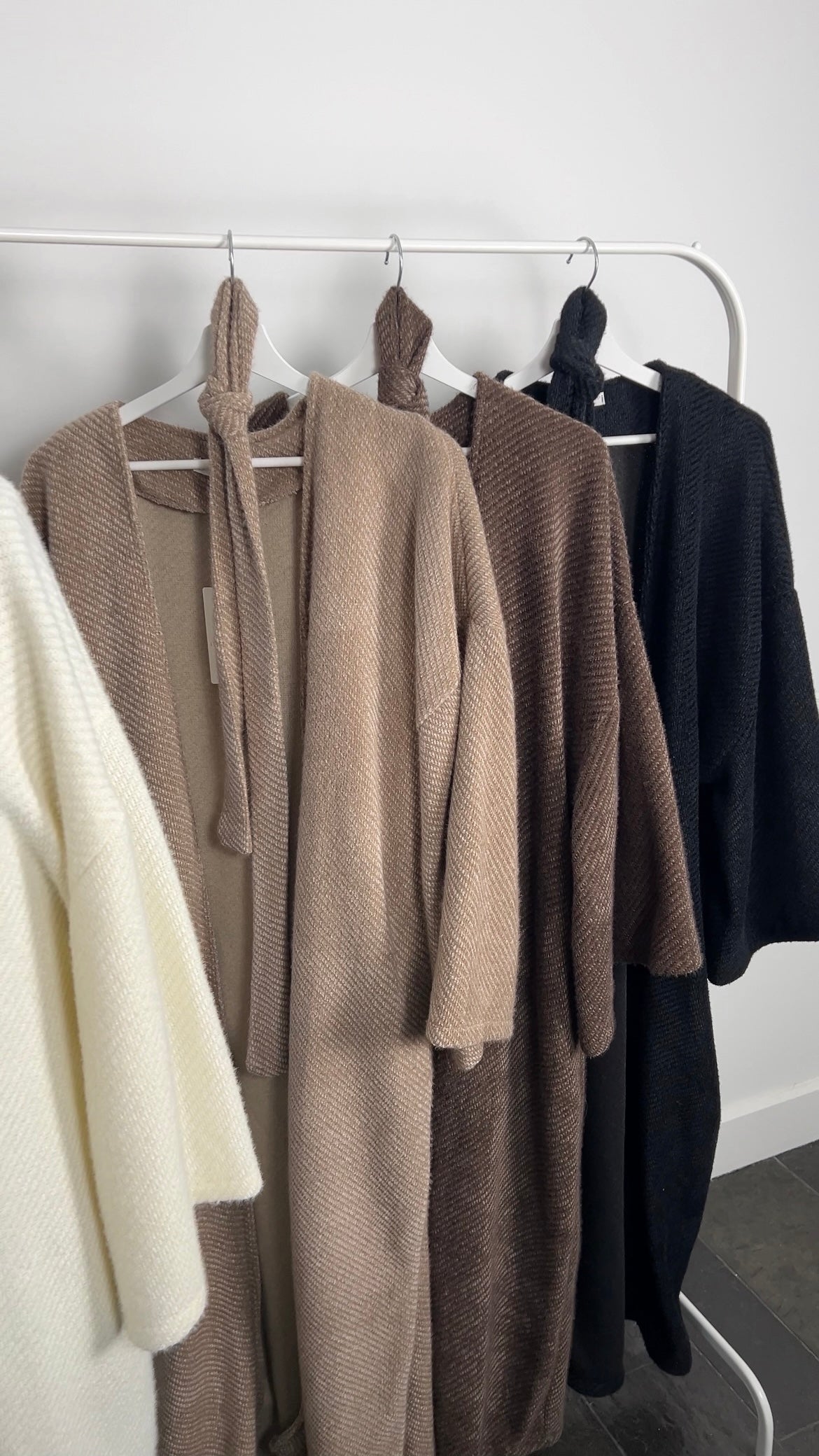 TAUPE TEDDY ABAYA COAT