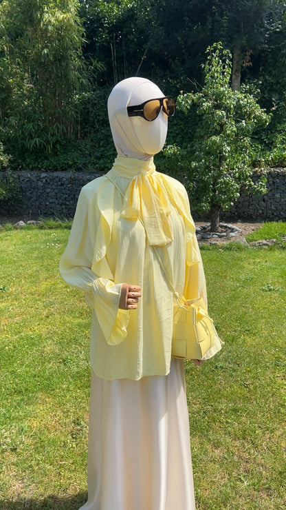 AIRY RUFFLE TOP YELLOW