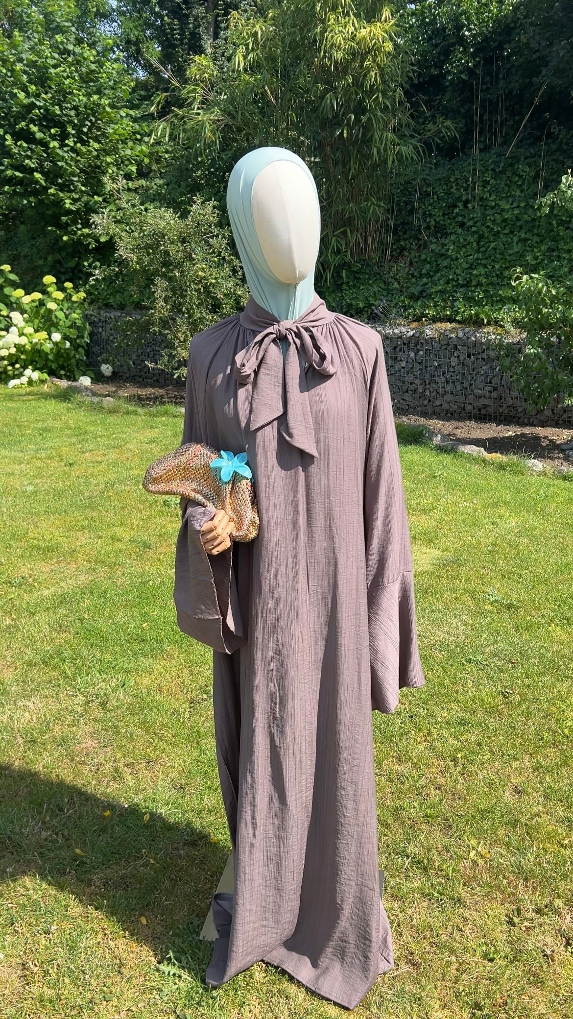 AIRY TIE DRESS TAUPE