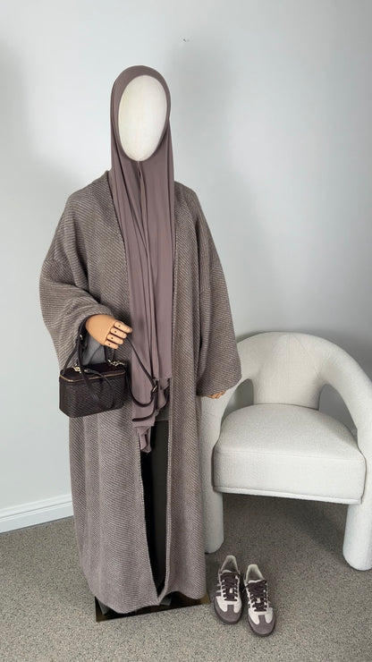 TEDDY ABAYA COAT TAUPE
