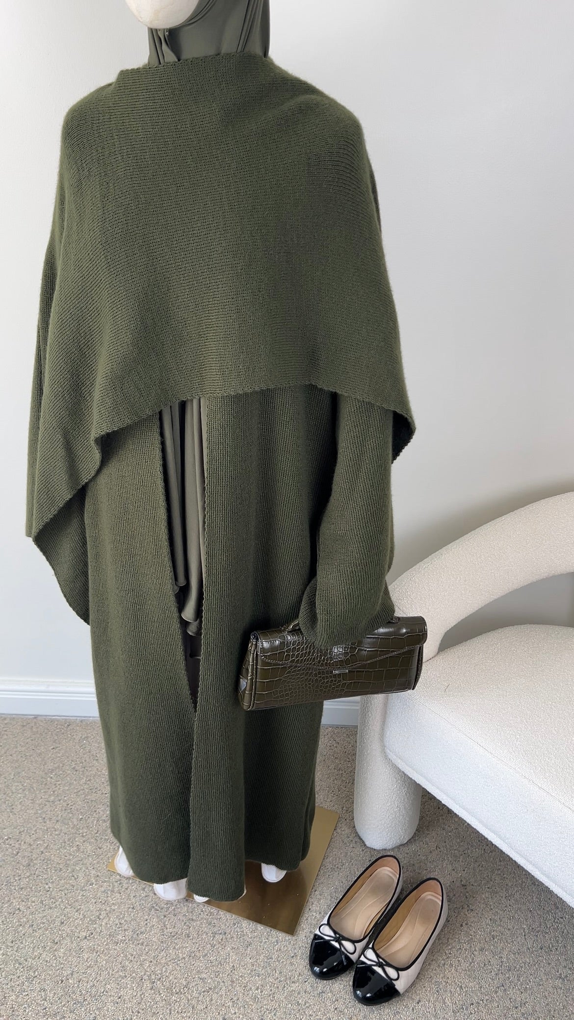 PONCHO ABAYA KHAKI