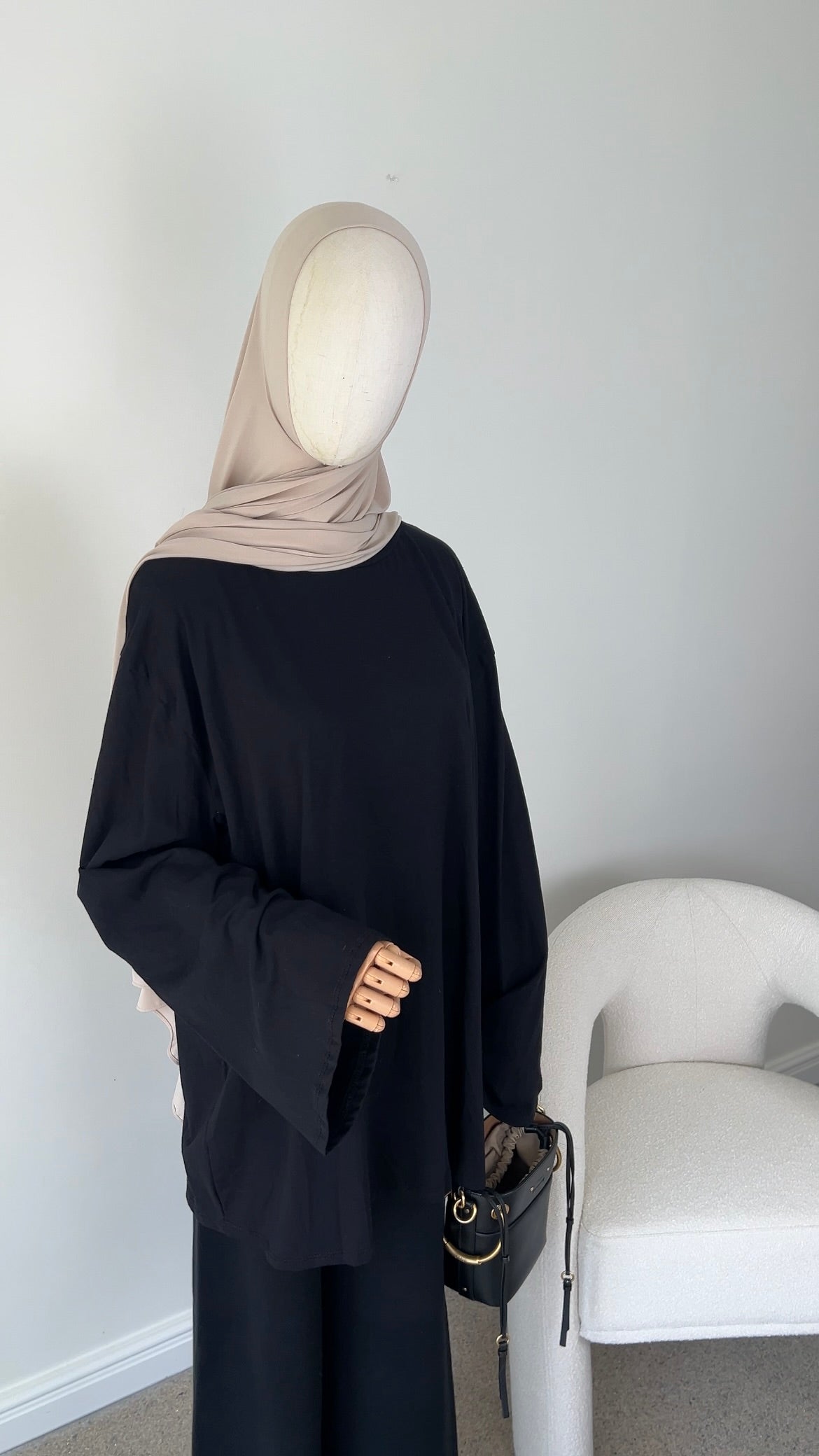 COTTON EXTRA LONGSLEEVE BLACK