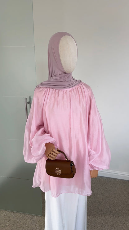 CLOUD TOP COTTON PINK (double lined, not see through)